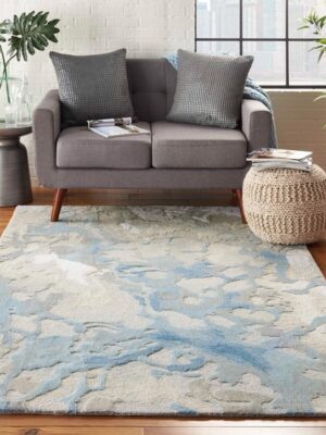 Symmetry Smm07 Light Blue/Ivory Rug