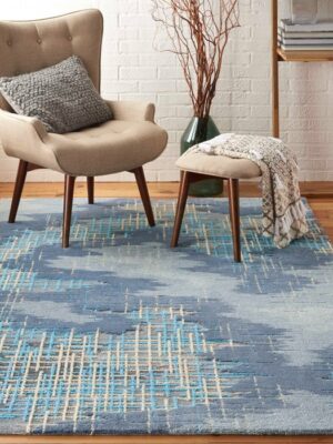 Symmetry Smm08 Blue/Beige Rug
