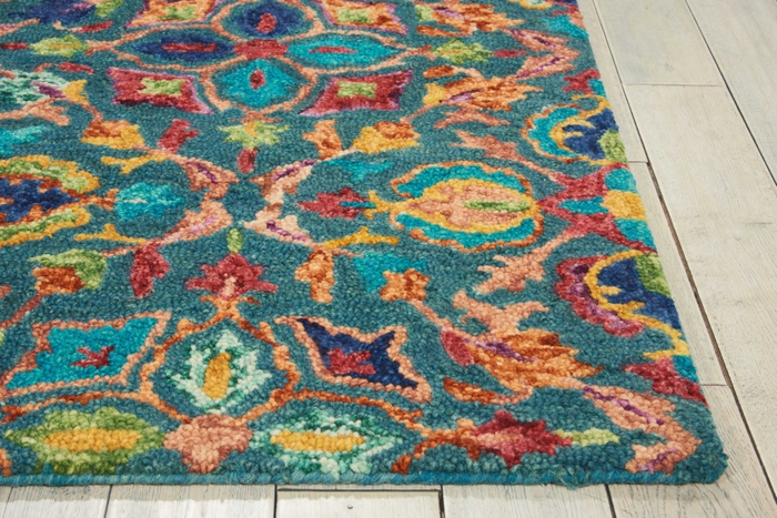 Vibrant Vib08 Teal Rug